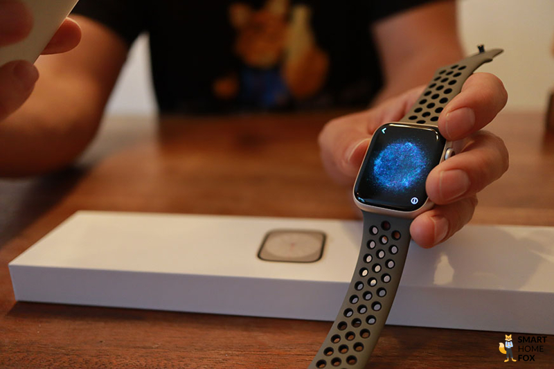 Man sieht die Atemübungen auf der Apple Watch 8.
